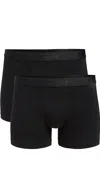 Falke 2 Pack Cotton Boxer Briefs In Black