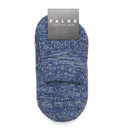 Falke Cotton Grip Ankle Socks In Blue