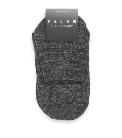 Falke Cotton Grip Ankle Socks In Gray