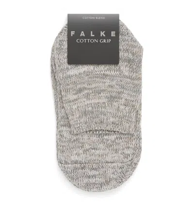 Falke Cotton Grip Ankle Socks In Burgundy