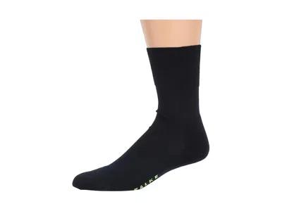 Falke Cotton Run Socks Knee High Socks Shoes Marine: Eu 46-48 (us Men's 12.5-13.5) In Black
