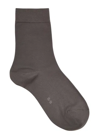 Falke Cotton Touch Cotton-blend Socks In Charcoal
