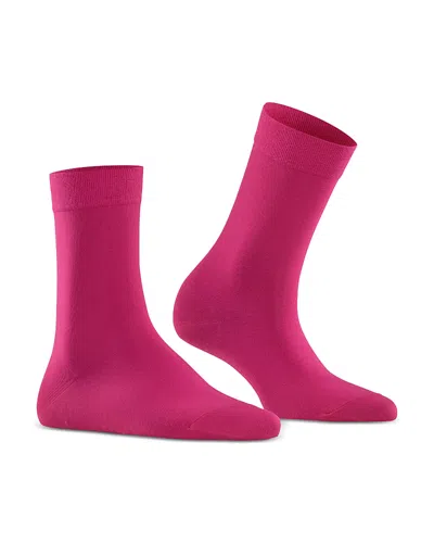 Falke Cotton Touch Crew Socks In Pink
