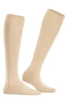 Falke Cotton Touch Knee High Socks In Cream
