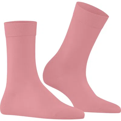 Falke Cotton Touch Crew Socks In Pink