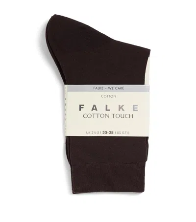 Falke Cotton-blend Touch Socks In Brown
