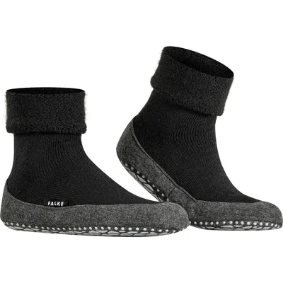 Falke Cozyshoe Wool Blend Sock Slippers In Black