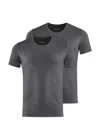 Falke Crewneck Tees, 2 Pk. In Dark Gray