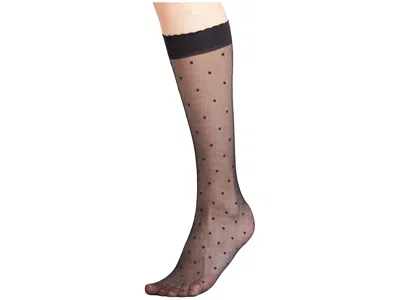 Falke Dot Knee High Women's Low Cut Socks Shoes Black: Eu 39-42 (us Women's 8-10.5)