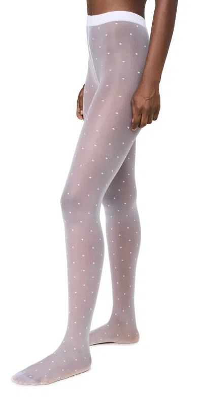 Falke Dot Tights White