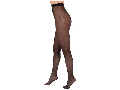 Falke Dots Tights Hose Black: Xl 48-50 (5'6-6'0/165-225 Lbs/45-54 Hip) One Size