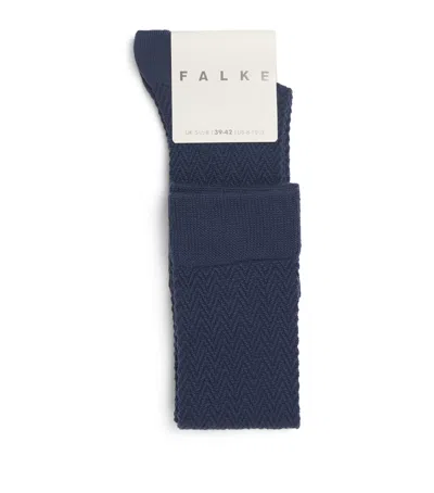 Falke Fable Estate Knee-high Socks In Blue
