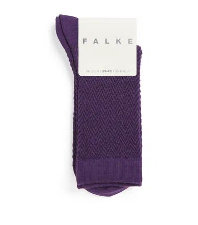Falke Fable Estate Socks In Purple