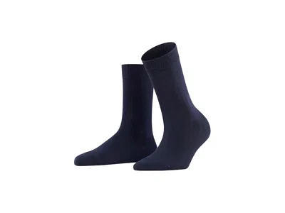Falke Family Cotton Crew Socks Women's Low Cut Socks Shoes Dark Navy: Eu 39-42 (us Women's 8-10.5) In Blue