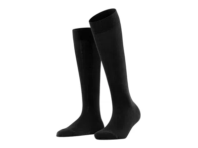 Falke Family Cotton Knee High Women's Crew Cut Socks Shoes Black: Eu 39-42 (us Women's 8-10.5)