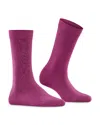 Falke Family Sustainable Cotton Blend Socks In Berry