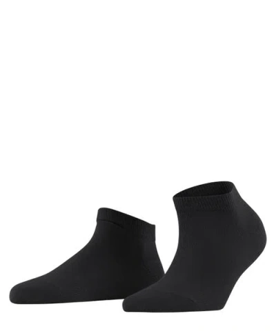 Falke Family Sustainable Cotton Sneaker Socks In Black