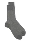 Falke Fine Shadow Striped Socks In Gray