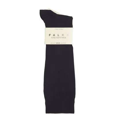 Falke Fine Softness Knee-high Socks In Navy