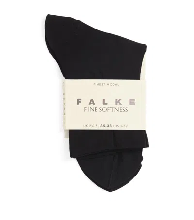 Falke Fine Softness Socks In Black