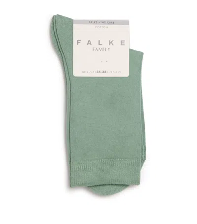 Falke Floral Cotton Touch Socks In Green