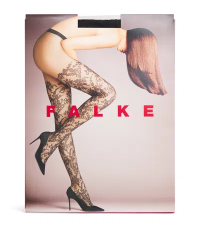 Falke Floral Lace Tights In Black