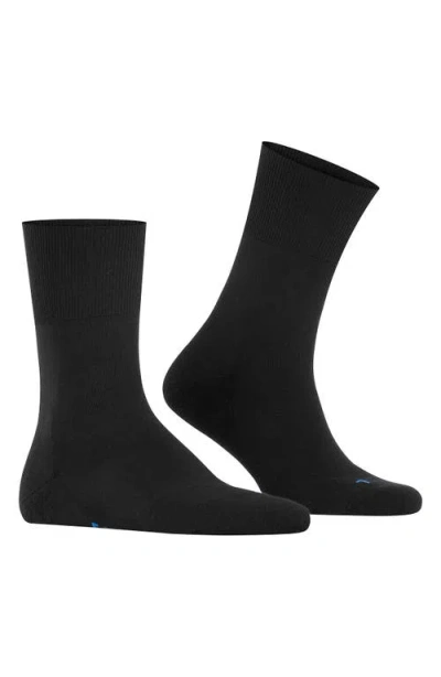Falke Gender Inclusive Run Crew Socks In Black