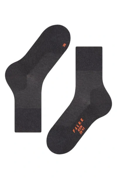 Falke Gender Inclusive Run Crew Socks In Dark Grey