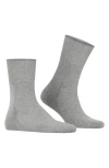 Falke Sensitive London Cotton Blend Solid Socks In Light Grey