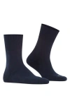 Falke Gender Inclusive Run Crew Socks In Marine