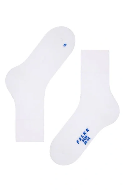 Falke Gender Inclusive Run Crew Socks In White