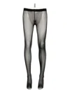 Falke Geometric-patterned Tights In Black