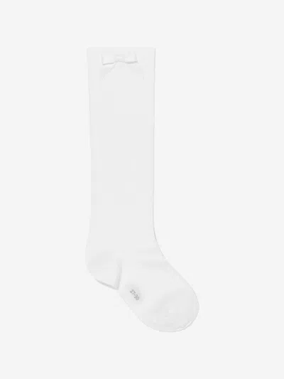 Falke Babies'  Girls Ajour Knee-high Socks In White