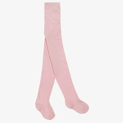Falke Kids' Girls Pink Cotton Knit Tights
