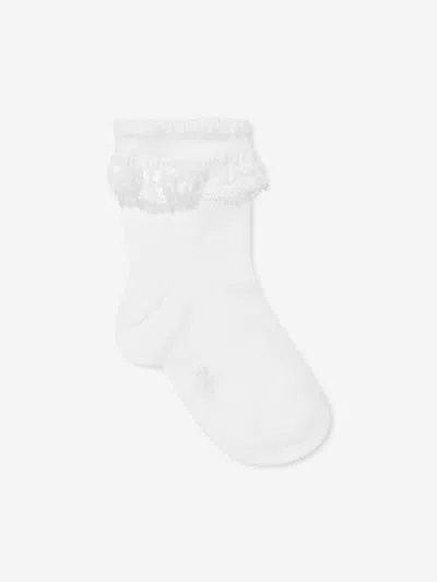 Falke Babies'  Girls Romantic Lace Socks In White