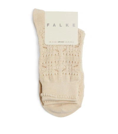 Falke Granny Square Socks In Ivory