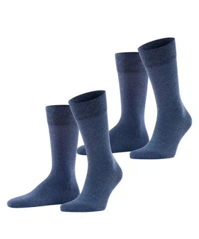 Falke Happy 2-pack Cotton Socks In Blue