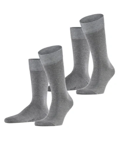 Falke Happy 2-pack Cotton Socks In Gray