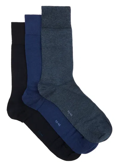 Falke Happy Cotton-blend Socks In Blue