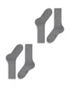 Falke Happy Crew Socks, Pack Of 2 In Light Gray