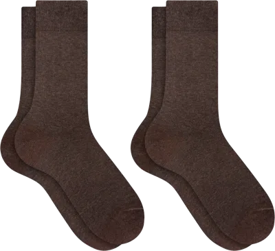 Falke Happy Socks, 2-pack Dark In Brown