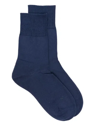 Falke Knitted Socks In Blue