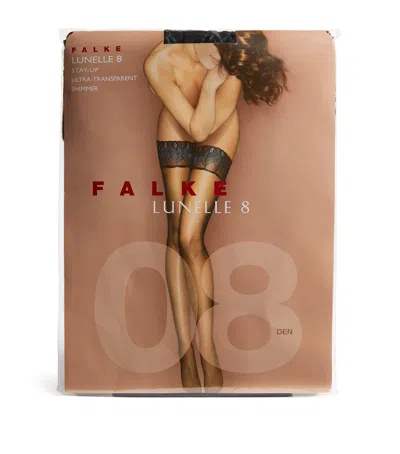 Falke Lace Lunelle Hold-up Stockings In Black