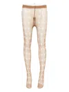 Falke Lace-pattern Tights In Brown