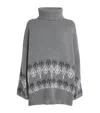 Falke Lambswool-blend Jacquard Rollneck Sweater In Gray
