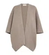 Falke Lambswool Ribbed Cape Sweater In Neutral