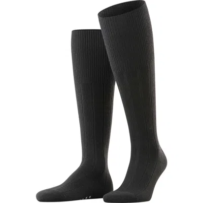 Falke Lhasa Rib Wool Cashmere Knee High Socks In Black