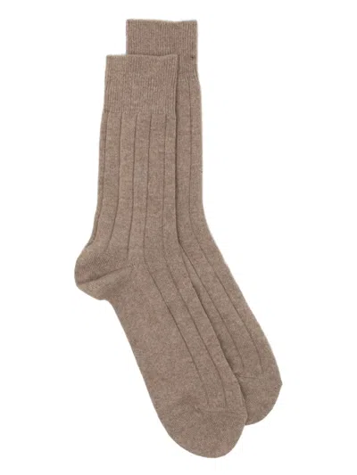 Falke Lhasa Ribbed Socks In Neutral