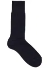 Falke Lhasa Ribbed Wool-blend Socks In Navy