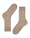 Falke Logo-print Stretch-organic-cotton Blend Socks In Nutmeg Melange